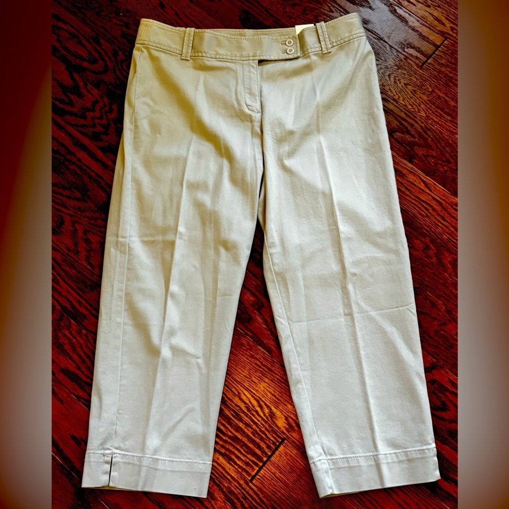 Loft Julie capris new with tags women size 8. Khaki capris. NEW!